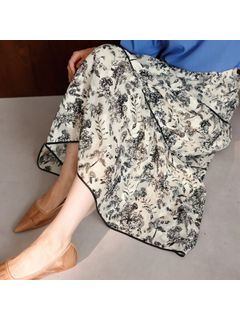 【新着】花柄ティアードスカート　大きいサイズレディース