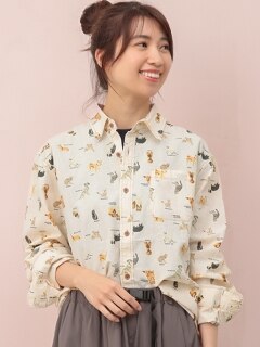 【3-5L】【男女兼用】イラストパターンシャツ