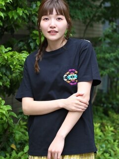 【夏新着】【男女兼用】リメイク刺繍Tシャツ