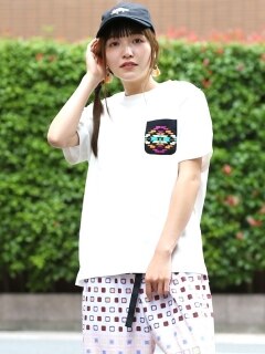 【男女兼用】リメイク刺繍Tシャツ　大きいサイズ レディース