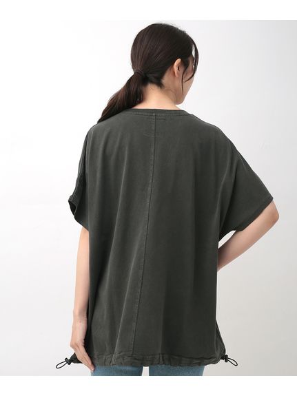 裾ドロストドルマン Tシャツ(ムーチョ);NSJBD7223LA OR（Tシャツ）チチカカ（チチカカ (Lー5L)）  09