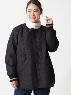 【3-7L】中綿ファスナージャケット　大きいサイズレディース
