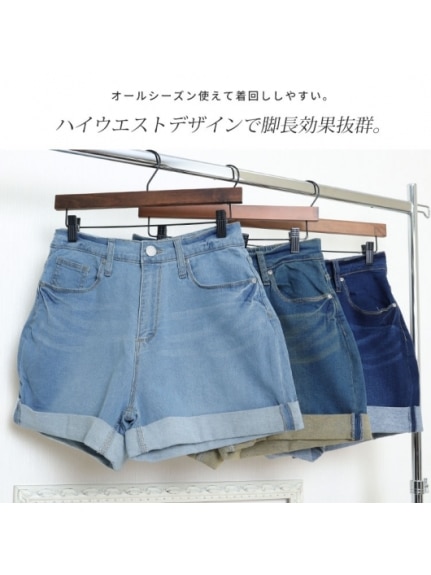 大きいサイズ レディース ロールアップショートパンツ（ショートパンツ・ハーフパンツ）ゴールドジャパン/GOLDJAPAN（ゴールドジャパン(Lー11L)）  03