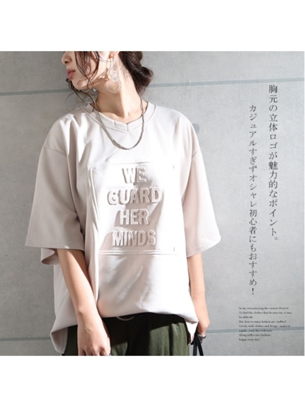 大きいサイズ レディース エンボスロゴTシャツ（Tシャツ）ゴールドジャパン/GOLDJAPAN（ゴールドジャパン(Lー11L)）  06