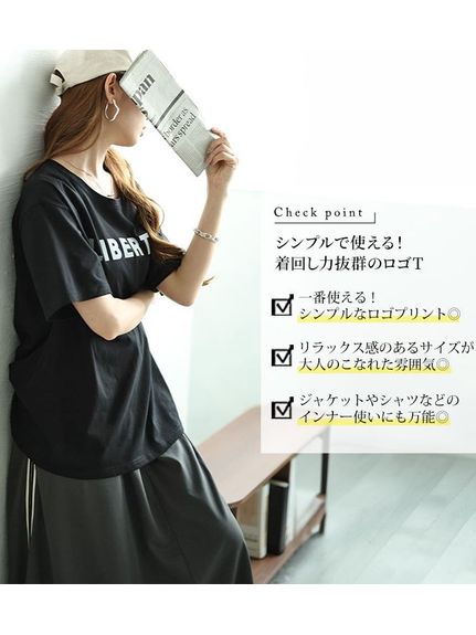 大きいサイズレディース　フロッキープリントロゴTシャツ（Tシャツ）ゴールドジャパン/GOLDJAPAN（ゴールドジャパン(Lー11L)）  03