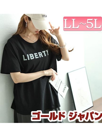 大きいサイズレディース　フロッキープリントロゴTシャツ（Tシャツ）ゴールドジャパン/GOLDJAPAN（ゴールドジャパン(Lー11L)）  22