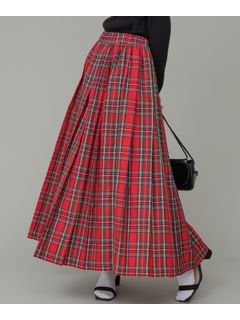 タータンチェックプリーツスカート / 大きいサイズ ラビアンジェ