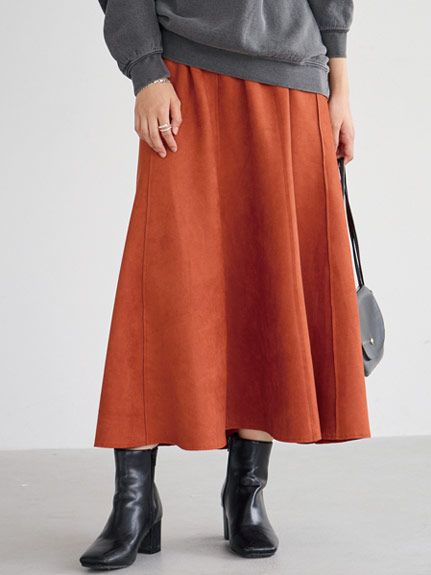 新品【Leilian レリアン】スエード調フレアスカート 13+ 大きいサイズ