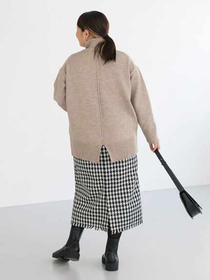 Alinoma】【23年冬新作】ツイードタイトスカート / 大きいサイズ ラビ 