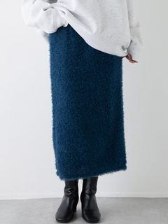 【23年冬新作】[洗える]フェザータイトスカート / 大きいサイズ ラビアンジェ