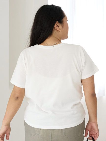 [洗える]オーガンジーリボンTシャツ /大きいサイズ ラビアンジェ（Tシャツ）ラビアンジェ(LAVEANGE)（ラビアンジェ(LLー5L)）  12