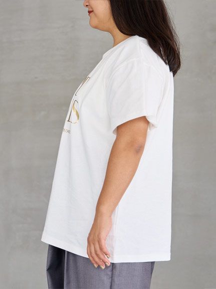 [洗える]箔プリントロゴTシャツ/大きいサイズ ラビアンジェ（Tシャツ）ラビアンジェ(LAVEANGE)（ラビアンジェ(LLー5L)）  44