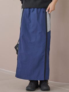 [洗える]バイカラーナイロンスカート /大きいサイズ ラビアンジェ