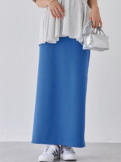 [洗える]ワッフルタイトスカート/大きいサイズ