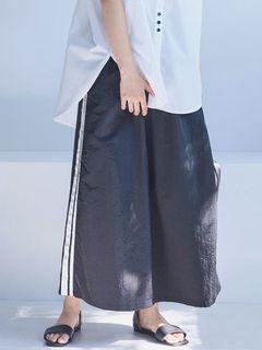 サイドラインロングスカート /大きいサイズ ラビアンジェ