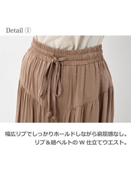 ガウチョパンツ 体型カバー スカンツ ボトムス トール丈　標準丈　大きいサイズ レディース（ワイドパンツ・ガウチョパンツ）JANJAM（ジャンジャン　コレクション (Lー8L)）  05