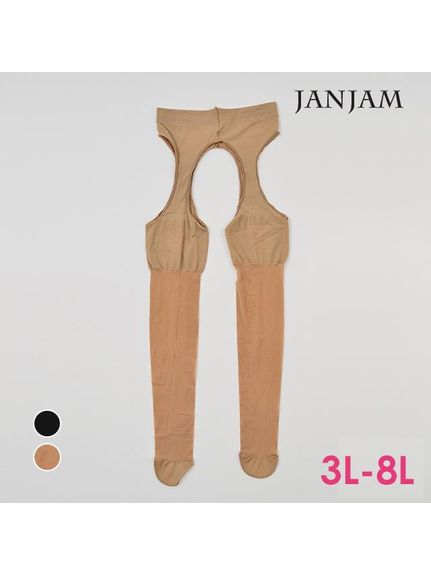 大きいサイズ レディース パンティストッキング パンスト 婦人 下着 日本製 オフィス シンプル（タイツ・ストッキング）JANJAM（ジャンジャン　コレクション (Lー8L)）  02