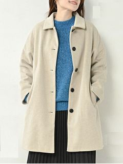【新着】オンオフ使えてきちんと感のあるステンカラーミドル丈コート