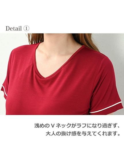 カップ付きTシャツとショートパンツの上下セット　大きいサイズレディース（ルームウェア）JANJAM（ジャンジャン　コレクション (Lー8L)）  06
