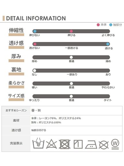 上品な透け感のプリーツ袖切り替えニットカーディガン　大きいサイズレディース（カーディガン）JANJAM（ジャンジャン　コレクション (Lー8L)）  21