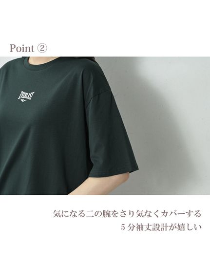パッと目を惹くサークルプリントロングTシャツ（Tシャツ）JANJAM（ジャンジャン　コレクション (Lー8L)）  09