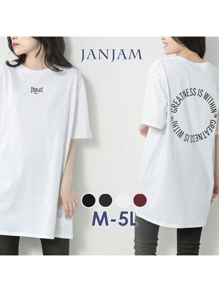 パッと目を惹くサークルプリントロングTシャツ（Tシャツ）JANJAM（ジャンジャン　コレクション (Lー8L)）  25