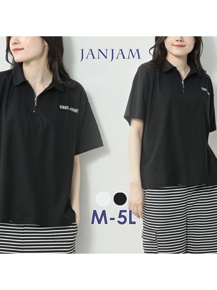ロゴ＆ZIPデザインがスタイリッシュなポロシャツ（ポロシャツ）JANJAM（ジャンジャン　コレクション (Lー8L)）  22