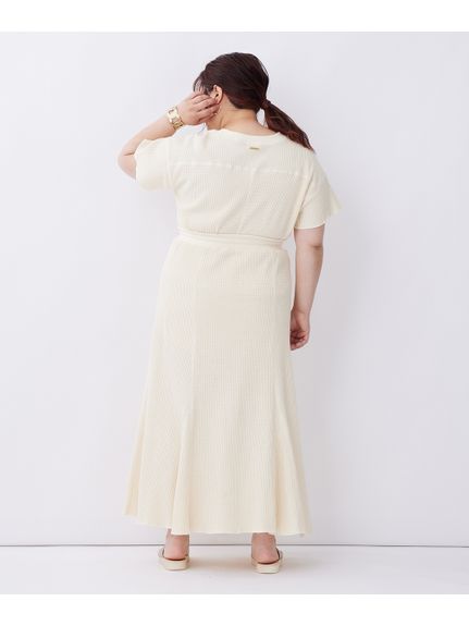 大きいサイズ 綿100％ワッフルマーメイドスカート（シックスタイル）（ロング丈・マキシ丈スカート）CHIC STYLE（シックスタイル）  83