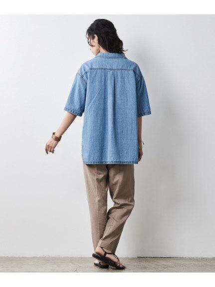 大きいサイズ 綿100％アウトポケット半袖シャツ（シックスタイル）（シャツ・ブラウス）CHIC STYLE（シックスタイル）  13