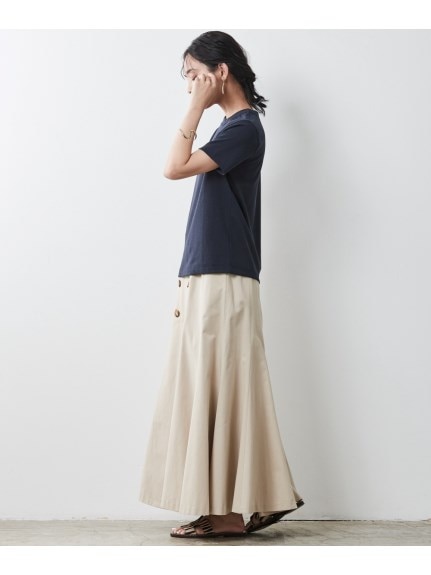 大きいサイズ 綿100％共布ベルト付きマーメードマキシスカート（シックスタイル）（ロング丈・マキシ丈スカート）CHIC STYLE（シックスタイル）  21