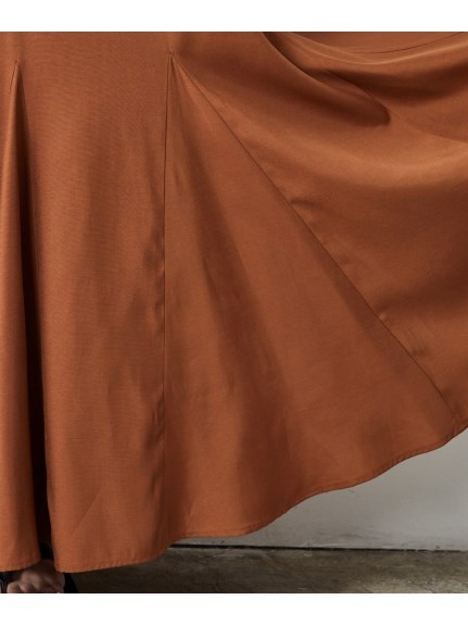 大きいサイズ 裾フレアキャミソールマキシワンピース（シックスタイル）（キャミワンピース）CHIC STYLE（シックスタイル）  62