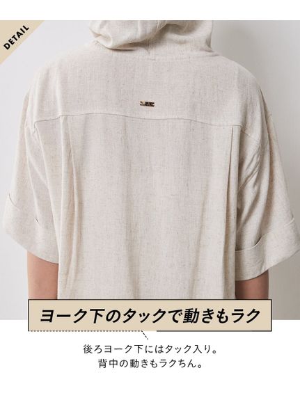 大きいサイズ パーカーシャツ（シックスタイル）（シャツ・ブラウス）CHIC STYLE（シックスタイル）  15