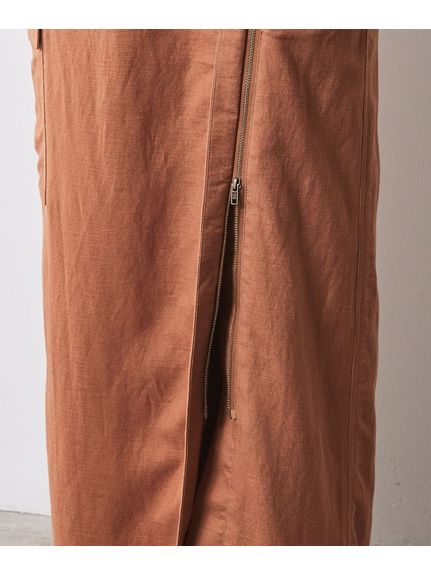 大きいサイズ レーヨン麻アウトポケットロングタイトスカート（シックスタイル）（ロング丈・マキシ丈スカート）CHIC STYLE（シックスタイル）  18