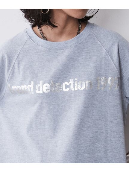 大きいサイズ 5分袖ラグランスリーブ箔ロゴプリントＴシャツ（シックスタイル）（Tシャツ）CHIC STYLE（シックスタイル）  10