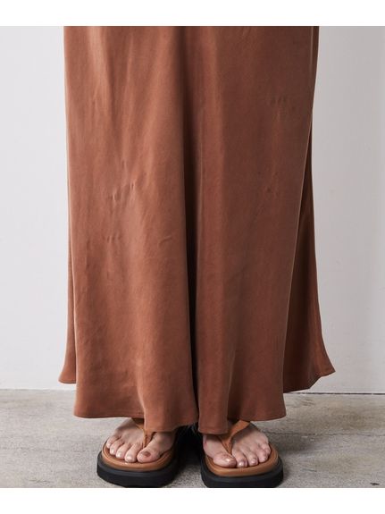 大きいサイズ Aラインナローマキシスカート(脇丈96cm)（シックスタイル）（ロング丈・マキシ丈スカート）CHIC STYLE（シックスタイル）  14