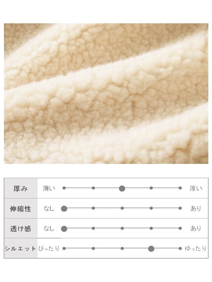 大きいサイズ　ゆるシルエットボア切替中綿コート（グランダムール）（その他コート）GRAND'AMOUR（グランダムール）  17