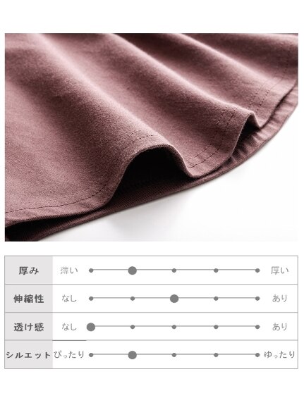 大きいサイズ　綿100％裾ラウンドヘンリーＶネックトップス（グランダムール）（カットソー・プルオーバー）GRAND'AMOUR（グランダムール）  10