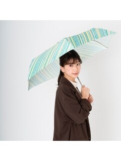 エスタ　婦人折りたたみ傘　水彩マルチストライプ
