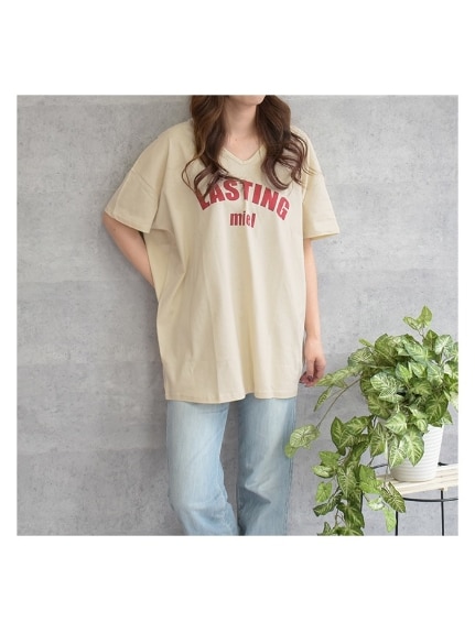 シンプルロゴがクールなBIGシルエットTシャツ　大きいサイズ レディース（Tシャツ）Felt Maglietta（フェルトマリエッタ(L-5L)）  14