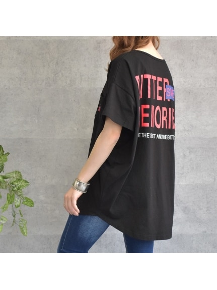 オーバーサイズTシャツ　大きいサイズ レディース（Tシャツ）Felt Maglietta（フェルトマリエッタ(L-5L)）  02