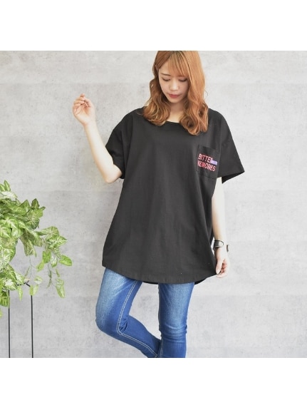 オーバーサイズTシャツ　大きいサイズ レディース（Tシャツ）Felt Maglietta（フェルトマリエッタ(L-5L)）  04