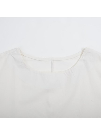 異素材切り替えTシャツ　大きいサイズ レディース（Tシャツ）Felt Maglietta（フェルトマリエッタ(L-5L)）  02