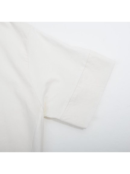 異素材切り替えTシャツ　大きいサイズ レディース（Tシャツ）Felt Maglietta（フェルトマリエッタ(L-5L)）  03