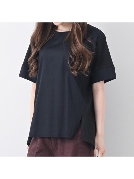 異素材切り替えTシャツ　大きいサイズ レディース（Tシャツ）Felt Maglietta（フェルトマリエッタ(L-5L)）  10