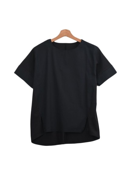 異素材切り替えTシャツ　大きいサイズ レディース（Tシャツ）Felt Maglietta（フェルトマリエッタ(L-5L)）  02