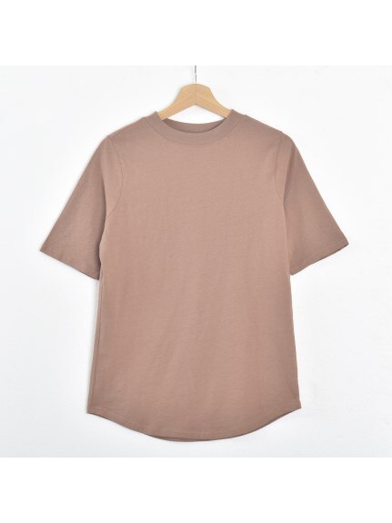 プチモックネックコットンTシャツ　大きいサイズ レディース（Tシャツ）Felt Maglietta（フェルトマリエッタ(L-5L)）  14