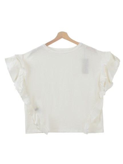 綿100％ 袖ダブルフリルTシャツ　大きいサイズ レディース（Tシャツ）Felt Maglietta（フェルトマリエッタ(L-5L)）  10