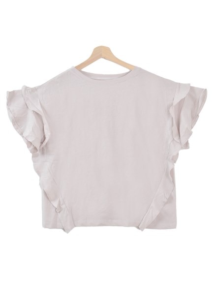 綿100％ 袖ダブルフリルTシャツ　大きいサイズ レディース（Tシャツ）Felt Maglietta（フェルトマリエッタ(L-5L)）  12