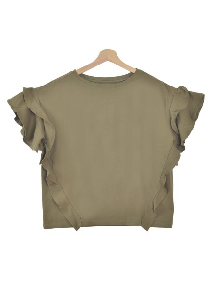 綿100％ 袖ダブルフリルTシャツ　大きいサイズ レディース（Tシャツ）Felt Maglietta（フェルトマリエッタ(L-5L)）  13