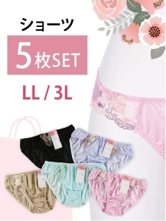【5枚set】LL/3Lアソートショーツ